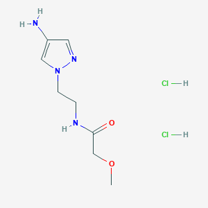 molecular formula C8H16Cl2N4O2 B1455124 N-[2-(4-Amino-pyrazol-1-yl)-ethyl]-2-methoxy-acetamidedihydrochloride CAS No. 1361113-01-0