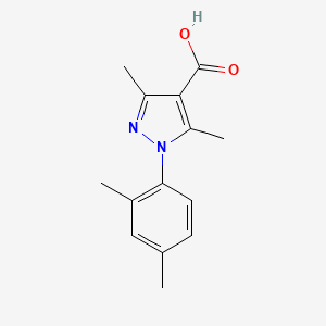 molecular formula C14H16N2O2 B1455131 1-(2,4-dimethylphenyl)-3,5-dimethyl-1H-pyrazole-4-carboxylic acid CAS No. 1154196-63-0