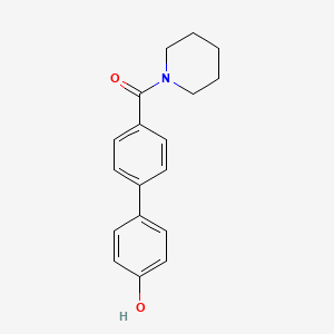 B1455132 (4'-Hydroxy-[1,1'-biphenyl]-4-yl)(piperidin-1-yl)methanone CAS No. 1125430-43-4