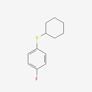 molecular formula C12H15FS B14551343 Benzene, 1-(cyclohexylthio)-4-fluoro- CAS No. 61671-42-9