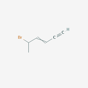 molecular formula C6H7Br B14551344 5-Bromohex-3-en-1-yne CAS No. 62117-91-3