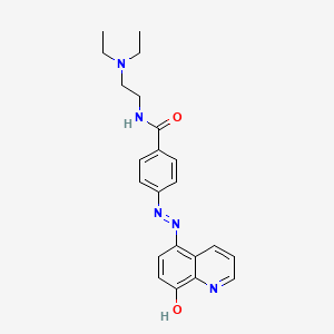 molecular formula C22H25N5O2 B14551359 N-[2-(Diethylamino)ethyl]-4-[2-(8-oxoquinolin-5(8H)-ylidene)hydrazinyl]benzamide CAS No. 61925-21-1