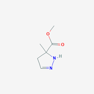 molecular formula C6H10N2O2 B14551385 Methyl 5-methyl-4,5-dihydro-1H-pyrazole-5-carboxylate CAS No. 61720-44-3