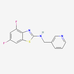 molecular formula C13H9F2N3S B1455140 4,6-二氟-N-(吡啶-3-基甲基)-1,3-苯并噻唑-2-胺 CAS No. 941867-40-9