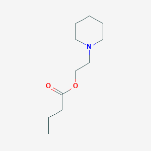 molecular formula C11H21NO2 B14551401 Butanoic acid, 2-(1-piperidinyl)ethyl ester CAS No. 62260-80-4