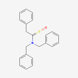 molecular formula C22H21NOS B14551432 N,N-Dibenzyl-1-(oxo-lambda~4~-sulfanylidene)-2-phenylethan-1-amine CAS No. 61821-42-9