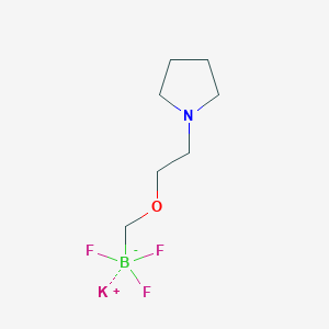 molecular formula C7H14BF3KNO B1455147 Potassium 2-(pyrrolidin-1-YL)ethoxymethyltrifluoroborate CAS No. 1430082-96-4