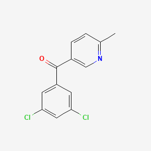 molecular formula C13H9Cl2NO B1455149 5-(3,5-Dichlorobenzoyl)-2-methylpyridine CAS No. 1187169-44-3