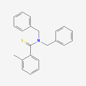 molecular formula C22H21NS B14551491 N,N-Dibenzyl-2-methylbenzene-1-carbothioamide CAS No. 61821-52-1