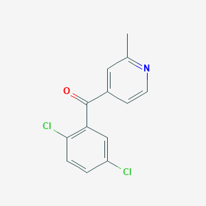 molecular formula C13H9Cl2NO B1455150 4-(2,5-Dichlorobenzoyl)-2-methylpyridine CAS No. 1187169-73-8