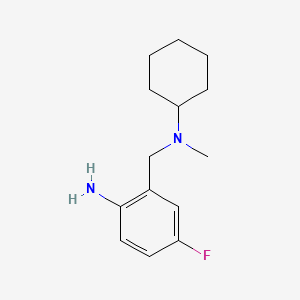 molecular formula C14H21FN2 B1455163 2-{[环己基(甲基)氨基]甲基}-4-氟苯胺 CAS No. 57814-20-7
