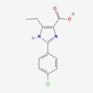 molecular formula C12H11ClN2O2 B1455165 2-(4-chlorophenyl)-5-ethyl-1H-imidazole-4-carboxylic acid CAS No. 1156729-24-6