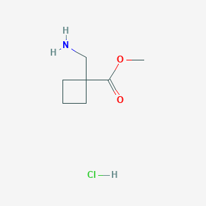 molecular formula C7H14ClNO2 B1455169 Methyl 1-(aminomethyl)cyclobutanecarboxylate hydrochloride CAS No. 1172902-07-6