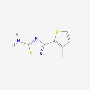 molecular formula C7H7N3S2 B1455170 3-(3-Methylthiophen-2-yl)-1,2,4-thiadiazol-5-amine CAS No. 1153981-17-9