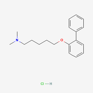 molecular formula C19H26ClNO B14551712 N,N-dimethyl-5-(2-phenylphenoxy)pentan-1-amine;hydrochloride CAS No. 62232-81-9