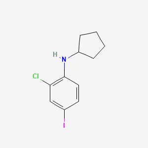 2-chloro-N-cyclopentyl-4-iodoaniline