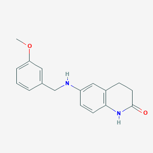 molecular formula C17H18N2O2 B1455174 6-{[(3-Methoxyphenyl)methyl]amino}-1,2,3,4-tetrahydroquinolin-2-one CAS No. 1157411-65-8
