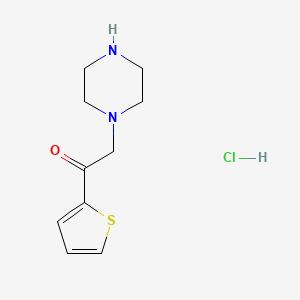 molecular formula C10H15ClN2OS B1455175 2-Piperazin-1-yl-1-thiophen-2-yl-ethanone hydrochloride CAS No. 1172955-30-4