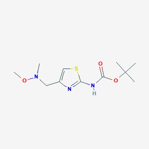 molecular formula C11H19N3O3S B1455176 {4-[(Methoxy-methyl-amino)-methyl]-thiazol-2-YL}-carbamic acid tert-butyl ester CAS No. 1100350-49-9
