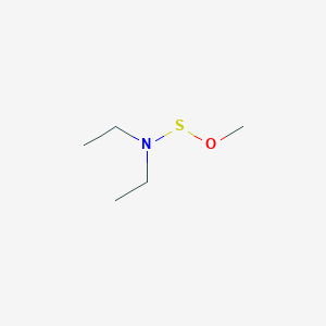 molecular formula C5H13NOS B14551827 Amidosulfoxylic acid, diethyl-, methyl ester CAS No. 62161-77-7