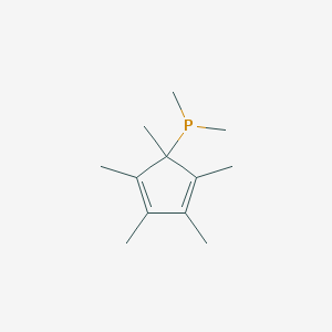 molecular formula C12H21P B14551848 Dimethyl(1,2,3,4,5-pentamethylcyclopenta-2,4-dien-1-yl)phosphane CAS No. 61861-04-9