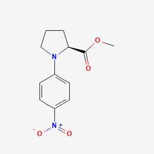 molecular formula C12H14N2O4 B1455186 methyl (2S)-1-(4-nitrophenyl)pyrrolidine-2-carboxylate CAS No. 122092-19-7