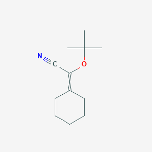 molecular formula C12H17NO B14551861 tert-Butoxy(cyclohex-2-en-1-ylidene)acetonitrile CAS No. 62114-99-2