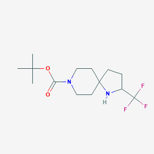 molecular formula C14H23F3N2O2 B1455193 tert-Butyl 2-(trifluoromethyl)-1,8-diazaspiro[4.5]decane-8-carboxylate CAS No. 1251020-85-5