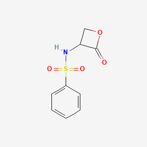 molecular formula C9H9NO4S B14551966 N-(2-Oxooxetan-3-yl)benzenesulfonamide CAS No. 61997-55-5