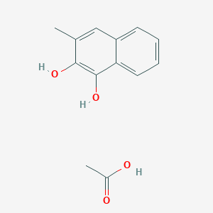 molecular formula C13H14O4 B14551991 Acetic acid;3-methylnaphthalene-1,2-diol CAS No. 61978-17-4