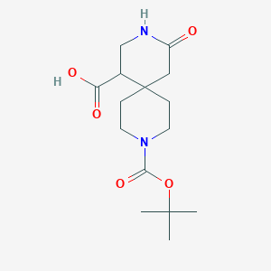 B1455202 9-[(Tert-butoxy)carbonyl]-4-oxo-3,9-diazaspiro[5.5]undecane-1-carboxylic acid CAS No. 1357353-26-4