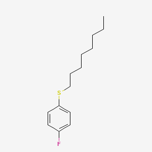 molecular formula C14H21FS B14552026 Benzene, 1-fluoro-4-(octylthio)- CAS No. 61671-39-4