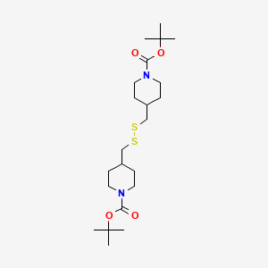 molecular formula C22H40N2O4S2 B1455203 Di-tert-butyl 4,4'-(disulfanediylbis(methylene))bis(piperidine-1-carboxylate) CAS No. 1417793-96-4