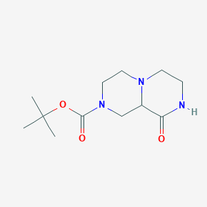 molecular formula C12H21N3O3 B1455204 9-氧代-八氢-吡嗪并[1,2-a]吡嗪-2-羧酸叔丁酯 CAS No. 1250994-01-4