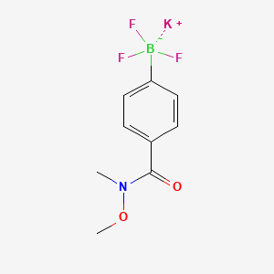 molecular formula C9H10BF3KNO2 B1455206 Potassium trifluoro({4-[methoxy(methyl)carbamoyl]phenyl})boranuide CAS No. 1644635-87-9