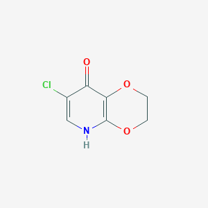 molecular formula C7H6ClNO3 B1455207 7-Chloro-2,3-dihydro-[1,4]dioxino[2,3-B]pyridin-8-OL CAS No. 1305324-64-4