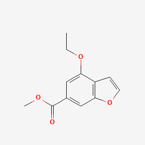 molecular formula C12H12O4 B1455208 Methyl 4-ethoxy-1-benzofuran-6-carboxylate CAS No. 1291493-09-8