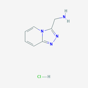molecular formula C7H9ClN4 B1455214 ([1,2,4]Triazolo[4,3-a]pyridin-3-ylmethyl)amine hydrochloride CAS No. 1314394-12-1