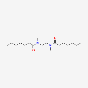 molecular formula C18H36N2O2 B14552154 N,N'-(Ethane-1,2-diyl)bis(N-methylheptanamide) CAS No. 61797-18-0