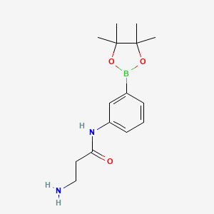 molecular formula C15H23BN2O3 B1455217 3-amino-N-(3-(4,4,5,5-tetramethyl-1,3,2-dioxaborolan-2-yl)phenyl)propanamide CAS No. 1452577-79-5