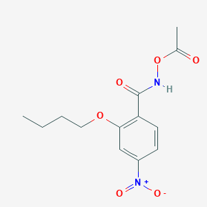 molecular formula C13H16N2O6 B145522 N-(Acetoxy)-N-butoxy-4-nitrobenzamide CAS No. 131229-64-6