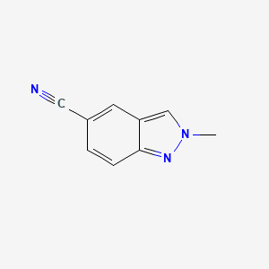 molecular formula C9H7N3 B1455221 2-Methyl-2H-indazole-5-carbonitrile CAS No. 1159511-49-5