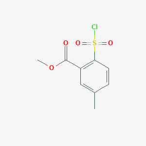 molecular formula C9H9ClO4S B1455224 Methyl 2-(chlorosulfonyl)-5-methylbenzoate CAS No. 1153230-09-1
