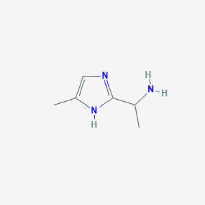 molecular formula C6H11N3 B1455225 1-(4-methyl-1H-imidazol-2-yl)ethanamine CAS No. 1156884-70-6