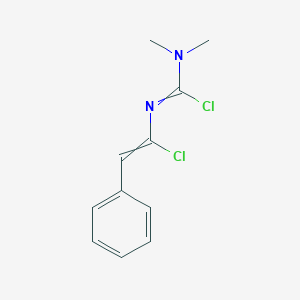 molecular formula C11H12Cl2N2 B14552254 N'-(1-chloro-2-phenylethenyl)-N,N-dimethylcarbamimidoyl chloride CAS No. 61769-97-9