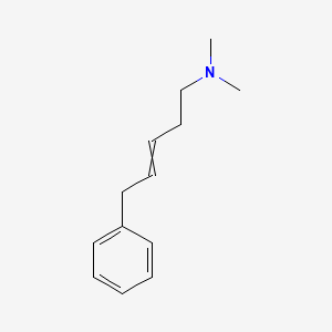 molecular formula C13H19N B14552286 N,N-dimethyl-5-phenylpent-3-en-1-amine CAS No. 62101-04-6