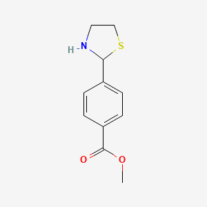 molecular formula C11H13NO2S B1455229 Methyl 4-(1,3-thiazolan-2-yl)benzenecarboxylate CAS No. 1017783-07-1