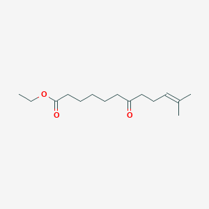molecular formula C15H26O3 B14552292 Ethyl 11-methyl-7-oxododec-10-enoate CAS No. 62240-58-8