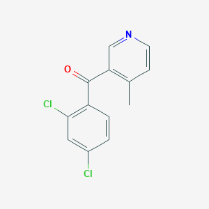 molecular formula C13H9Cl2NO B1455232 3-(2,4-二氯苯甲酰)-4-甲基吡啶 CAS No. 1187169-05-6