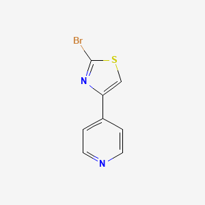 molecular formula C8H5BrN2S B1455233 4-(2-Bromo-4-thiazolyl)pyridine CAS No. 886371-01-3